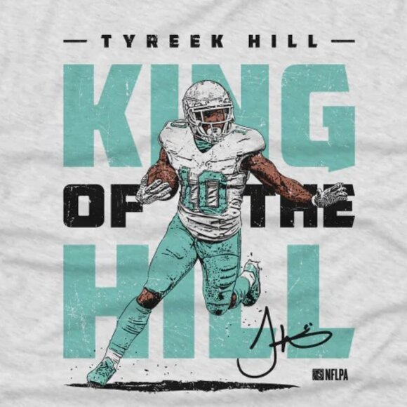 Tyreek Hill Youth Football Miami Dolphins Player Graphic Fan T-Shirt 90 - Picture 2 of 5
